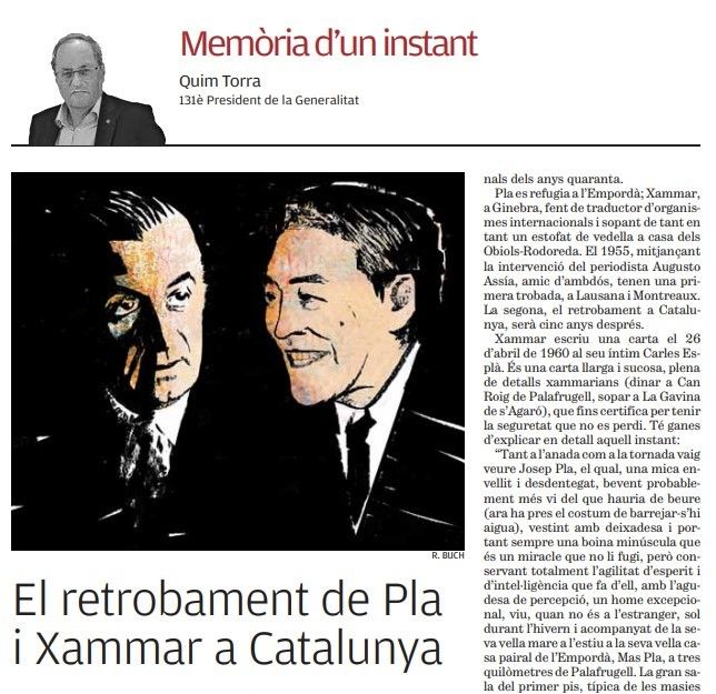 El retrobament de Pla i Xammar a Catalunya