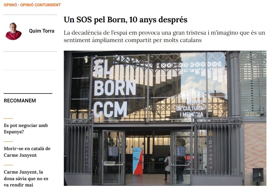 Un SOS pel Born, 10 anys després