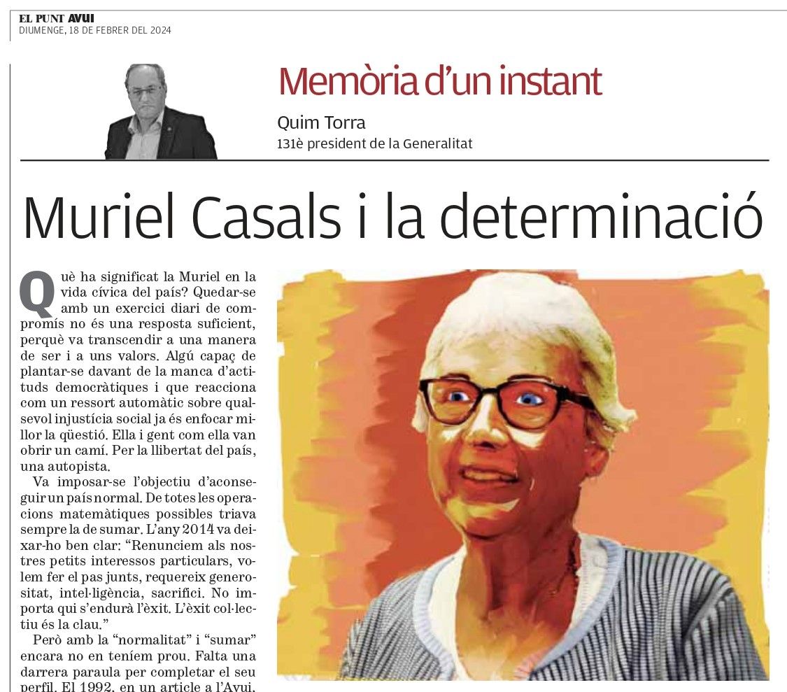 Muriel Casals i la determinació