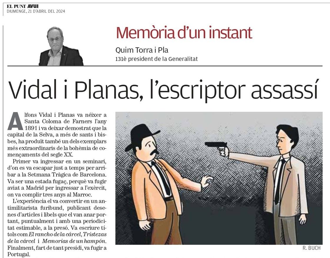 Vidal i Planas, l’escriptor assassí